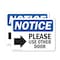Signmission Please Use Other Door Sign With Symbol, 10 in W x Rectangle, Vinyl Decal OS-2PACK-NS-D-710-L-16363 - alternate 1